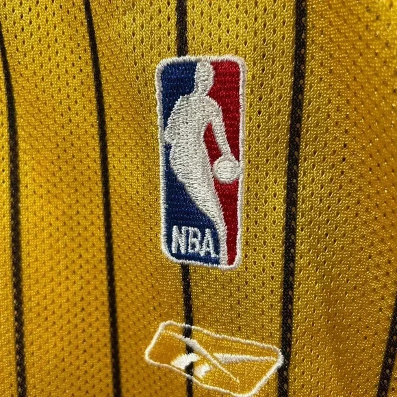 Vintage Reebok Pinstripe Indiana Pacers Jeramaine O'Neal NBA Basketball Jersey - Picture 5 of 8